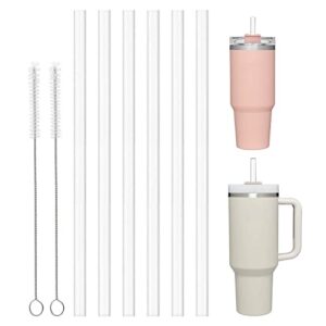 6-pack replacement straw for stanley cup adventure travel tumbler 40 oz 30 oz 20 oz quencher, accessories straws for stanley 40 oz tumbler with handle