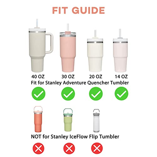 6-Pack Replacement Straw for Stanley Cup Adventure Travel Tumbler 40 oz 30 oz 20 oz Quencher, Accessories Straws for Stanley 40 oz Tumbler with Handle