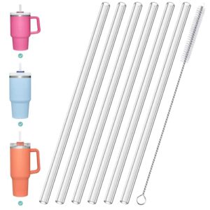 replacement straws for stanley adventure travel tumbler – 6 pcs straws replacement for stanley cup 40 oz, straws replacement with cup cleaner for stanley quencher adventure 30/40 oz stanley water jug