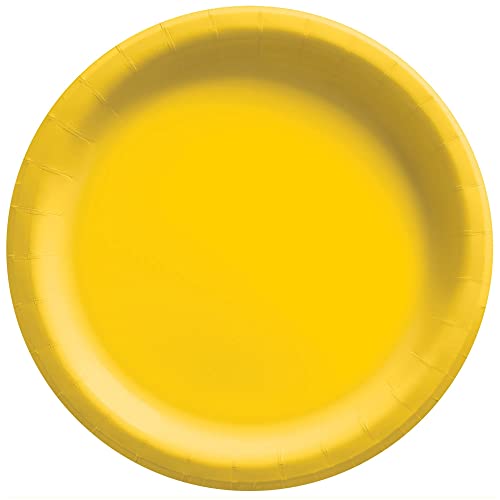 Yellow Sunshine Round Paper Plates - 8 1/2" - Pack of 50