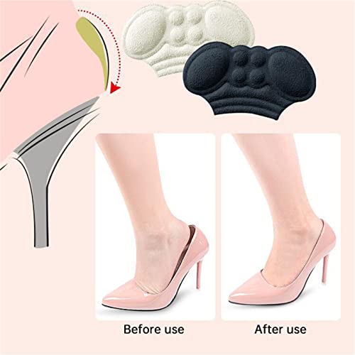 Premium Heel Pads For Shoes Big Self Adhesive Heel Inserts For Women&Men Heel Grips To Improve Shoe Fit And Comfort Heel Protectors To Pain Spa Buckets for Feet for Kids Party (D, One Size)