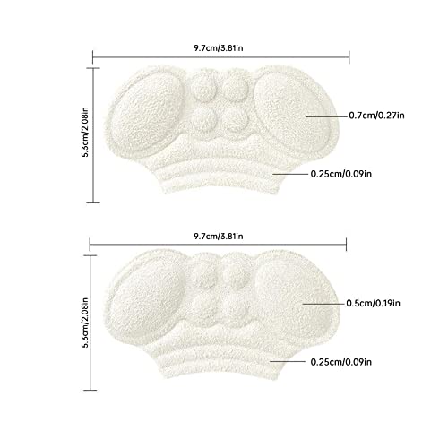 Premium Heel Pads For Shoes Big Self Adhesive Heel Inserts For Women&Men Heel Grips To Improve Shoe Fit And Comfort Heel Protectors To Pain Spa Buckets for Feet for Kids Party (D, One Size)