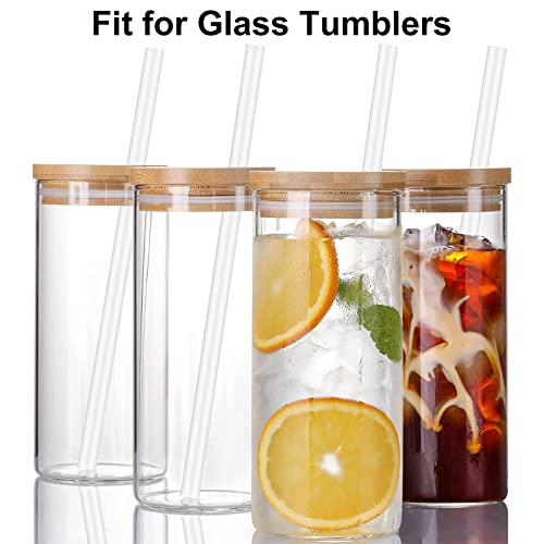 Replacement Straws for Stanley Tumbler Cups 20-40 oz, 6-Pack Reusable Thickened Plastic Clear Straws with Brush,Fit for Most Tumblers (10.4"(30oz))