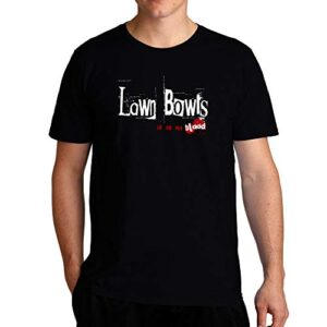 eddany lawn bowls is in my blood t-shirt l black