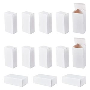 nbeads 50 pcs fold paperboard gift boxes, white blank rectangle cardboard gift storage boxes for diy bridal birthday party christmas, 1.38″x2.05″x3.74″