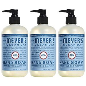 mrs. meyer’s hand soap, made with essential oils, biodegradable formula, rain water, 12.5 fl. oz – pack of 3