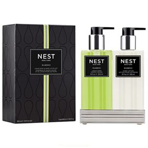 nest fragrances bamboo liquid soap & hand lotion set, soap and hand 20 fl oz