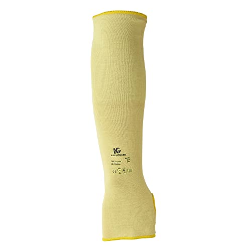 KLEENGUARD G60 Level 2 Cut Resistant Sleeve (90070), Yellow, with Thumbhole, One Size, Ambidextrous, 18” Long, 60 Sleeves/Case