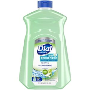 dial complete antibacterial foaming hand soap refill, fresh pear, 52 fl oz