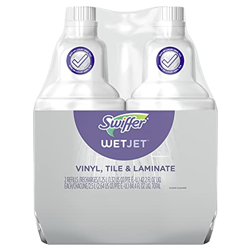 Swiffer WetJet Multi-Purpose Floor Cleaner Solution Refill, Vinyl, Tile & Laminate Floor Mopping and Cleaning, 1.25 Liter (2 Pack)