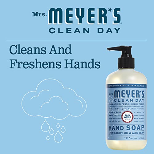 Mrs. Meyer's Hand Soap, Made with Essential Oils, Biodegradable Formula, Rain Water, 12.5 fl. oz