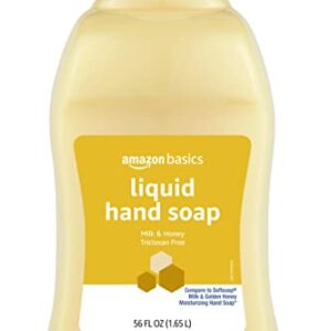 Amazon Basics Liquid Hand Soap Refill, Milk and Honey Scent, Triclosan-free, 56 Fluid Ounces, Pack of 1