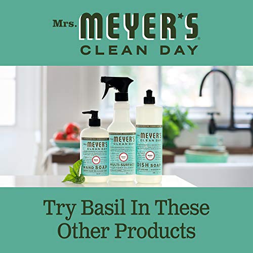 Mrs. Meyer's Hand Soap Refill, Made with Essential Oils, Biodegradable Formula, Basil, 33 Fl. Oz - Pack Of 2