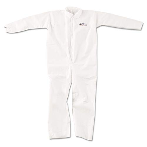 KleenGuard 49004 A20 Breathable Particle-Pro Coveralls, Zip, X-Large, White (Case of 24)