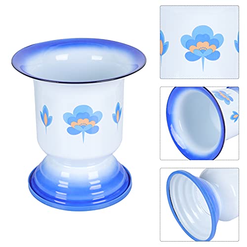 DOITOOL Bedpan Enamel Spittoon Portable Bedpan Seat Urinal Chamber Pot for Pregnant Women Elderly Children Urine Bucket Portable Toilet