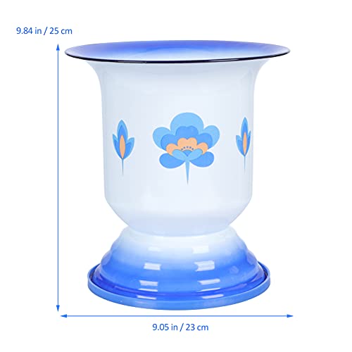 DOITOOL Bedpan Enamel Spittoon Portable Bedpan Seat Urinal Chamber Pot for Pregnant Women Elderly Children Urine Bucket Portable Toilet