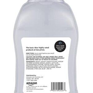 Amazon Basics Gentle & Mild Clear Liquid Hand Soap Refill, Triclosan-free, 56 Fluid Ounces, 1-Pack