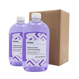 Amazon Brand - Solimo Original Fresh Liquid Hand Soap, 32 Fluid Ounce (Pack of 2)