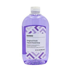 Amazon Brand - Solimo Original Fresh Liquid Hand Soap, 32 Fluid Ounce (Pack of 2)