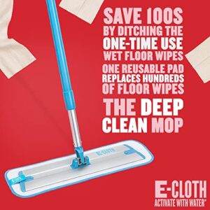 E-Cloth 8pc Home Cleaning Set, Contains Multiple Microfiber Cleaning Cloths & Deep Clean Mop, Microfiber Mop, Perfect Floor Cleaner for Hardwood, Laminate, Tile and Stone Flooring, 100 Wash Promise