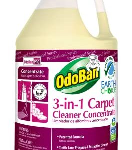 OdoBan Professional Series Cleaning 3-in-1 Carpet Cleaner Concentrate, 1 Gallon & Professional Cleaning Ready-to-Use BioStain and Odor Remover, 1 Gallon