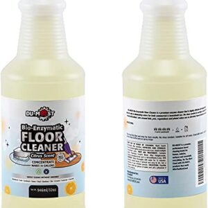 DU-MOST Enzymatic Floor Cleaner Concentrate (1 Oz Makes 1 Gal), No, Streak, No Rinsing, Kids & Pets Safe, Hard Surface Floors, Citrus Scent, 32 Fl Oz