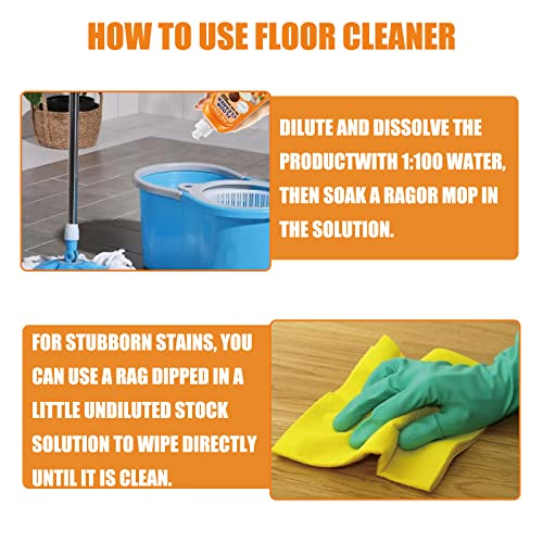 DIZHIGE Momeng Floor Cleaner, Honifee Floor Cleaner Solution, NML Floor Cleaner, Powerful Decontamination Floor Cleaner, Wood Floor Cleaner and Polish, Multipurpose Cleaning Concentrate, 100ml (1)