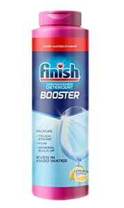 finish powder dishwasher booster, lemon sparkle 14 oz bottle, hard water booster (pack of 3)