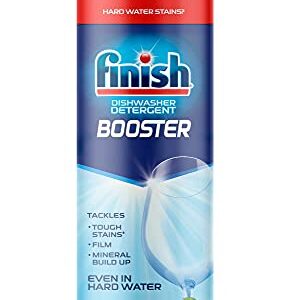 Finish Powder Dishwasher Booster, Lemon Sparkle 14 Oz Bottle, Hard Water Booster (Pack of 3)