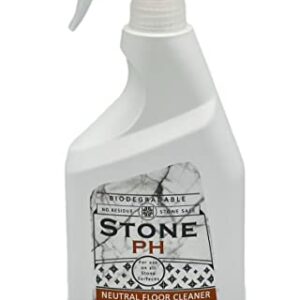 STONE PH Neutral Floor Cleaner Kitchen & Home Cleaning Surfaces: Safe, Orange, Spray, Marble, Granite, Quartz, Travertine, Non Abrasive & Non Toxic, Biodegradable, Lavender, (25 fl. Oz)