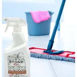 STONE PH Neutral Floor Cleaner Kitchen & Home Cleaning Surfaces: Safe, Orange, Spray, Marble, Granite, Quartz, Travertine, Non Abrasive & Non Toxic, Biodegradable, Lavender, (25 fl. Oz)