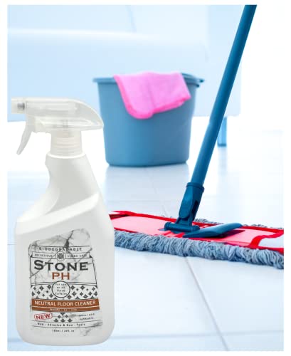 STONE PH Neutral Floor Cleaner Kitchen & Home Cleaning Surfaces: Safe, Orange, Spray, Marble, Granite, Quartz, Travertine, Non Abrasive & Non Toxic, Biodegradable, Lavender, (25 fl. Oz)