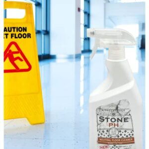 STONE PH Neutral Floor Cleaner Kitchen & Home Cleaning Surfaces: Safe, Orange, Spray, Marble, Granite, Quartz, Travertine, Non Abrasive & Non Toxic, Biodegradable, Lavender, (25 fl. Oz)