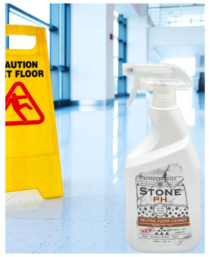STONE PH Neutral Floor Cleaner Kitchen & Home Cleaning Surfaces: Safe, Orange, Spray, Marble, Granite, Quartz, Travertine, Non Abrasive & Non Toxic, Biodegradable, Lavender, (25 fl. Oz)