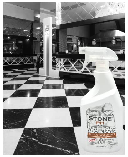 STONE PH Neutral Floor Cleaner Kitchen & Home Cleaning Surfaces: Safe, Orange, Spray, Marble, Granite, Quartz, Travertine, Non Abrasive & Non Toxic, Biodegradable, Lavender, (25 fl. Oz)