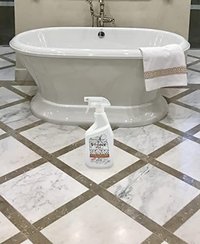 STONE PH Neutral Floor Cleaner Kitchen & Home Cleaning Surfaces: Safe, Orange, Spray, Marble, Granite, Quartz, Travertine, Non Abrasive & Non Toxic, Biodegradable, Lavender, (25 fl. Oz)