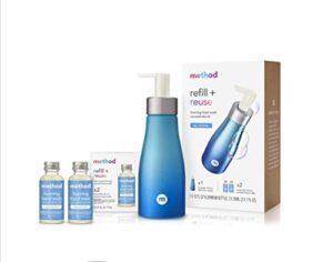 method foaming hand wash concentrates starter kit, sea minerals, 1 reusable 10 fl oz bottle and 2 recyclable 1 fl oz refills