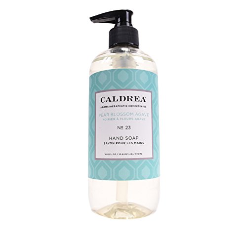 Caldrea Hand Wash Soap, Aloe Vera Gel, Olive Oil And Essential Oils To Cleanse And Condition, Pear Blossom Agave Scent, 10.8 Oz (Pack of 2)