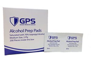 sterile alcohol prep pads,medium, qty 200