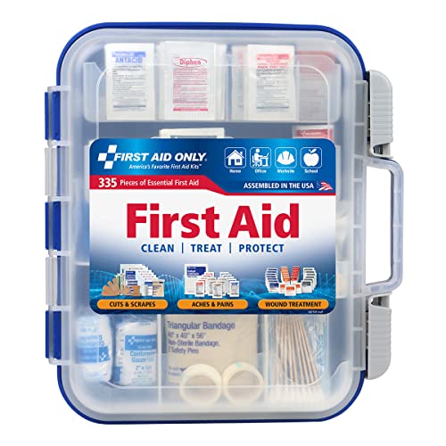 First Aid Only 335 Piece All-Purpose First Aid Kit, OSHA Compliant