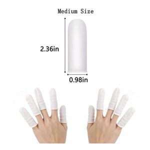 Zxfuture (Approx. 340 PCS) Disposable Latex Finger Cots Anti Static Rubber Fingertips Protective, Medium Anti Finger Covers for Electronic Repair, Handmade, Industrial