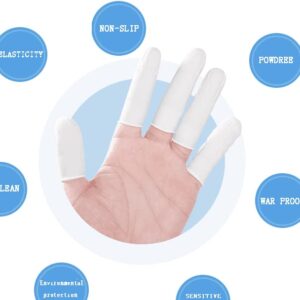 Zxfuture (Approx. 340 PCS) Disposable Latex Finger Cots Anti Static Rubber Fingertips Protective, Medium Anti Finger Covers for Electronic Repair, Handmade, Industrial