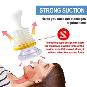 Missfeel Choking Rescue Device, Portable Choking Emergency Device with Red Portable Protective Bag, Stronger Suction First Aid Kit Suction Device with Masks for Child and Adults (Yellow1PCS)