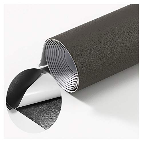 bandezid Roll Self-Adhesive Pu Leather Patch Repair Kit First Aid Sofa Car Seat Furniture Jacket Handbag(幅1.38x0.5m1m2m3m4m5m)-Dark Gray 1.38×4m