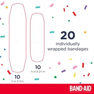 Band-Aid Brand Adhesive Bandages for Minor Cuts & Scrapes, Wound Care Featuring Disney's Elemental Characters, Fun Bandages for Kids and Toddlers, Assorted Sizes, 20 Count