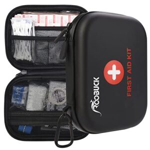 first aid kit for hiking, backpacking, camping, travel, car & cycling. with waterproof laminate bags you protect your supplies! be prepared for all outdoor adventures or at home & work (black)