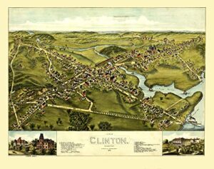 maps of the past clinton connecticut – bailey 1881 – 23.00 x 29.15 – matte art paper