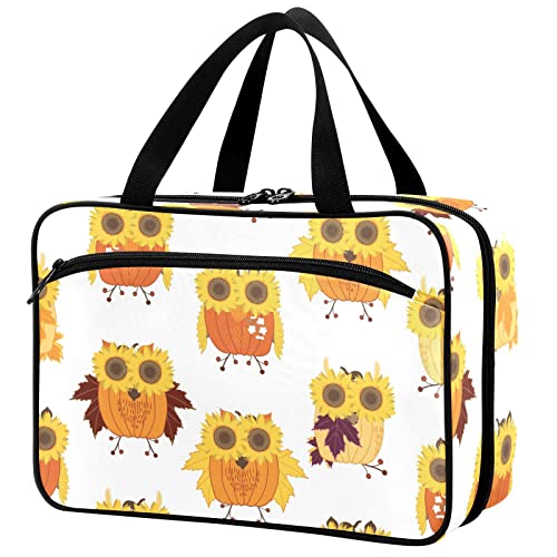 Naanle First Aid Bag Bird Owl Sunflower Empty Medium Medicine Storage Bag Emergency Treatment Medical Bags Travel Medicine Bag Pill Bottle Organizer for Vitamin Supplement