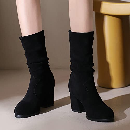 Guldnds Stiletto Ankle Boots for Women Ladies Boot Fashion Motorcycle Boots Mid Boots Casual Shoes Mall Shoes