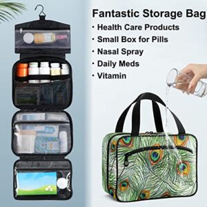 Naanle First Aid Bag Peacock Feather Empty Medium Medicine Storage Bag Emergency Treatment Medical Bags Travel Medicine Bag Pill Bottle Organizer for Vitamin Supplement